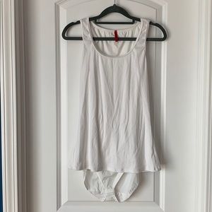 NWOT Spanx white tank with bodysuit